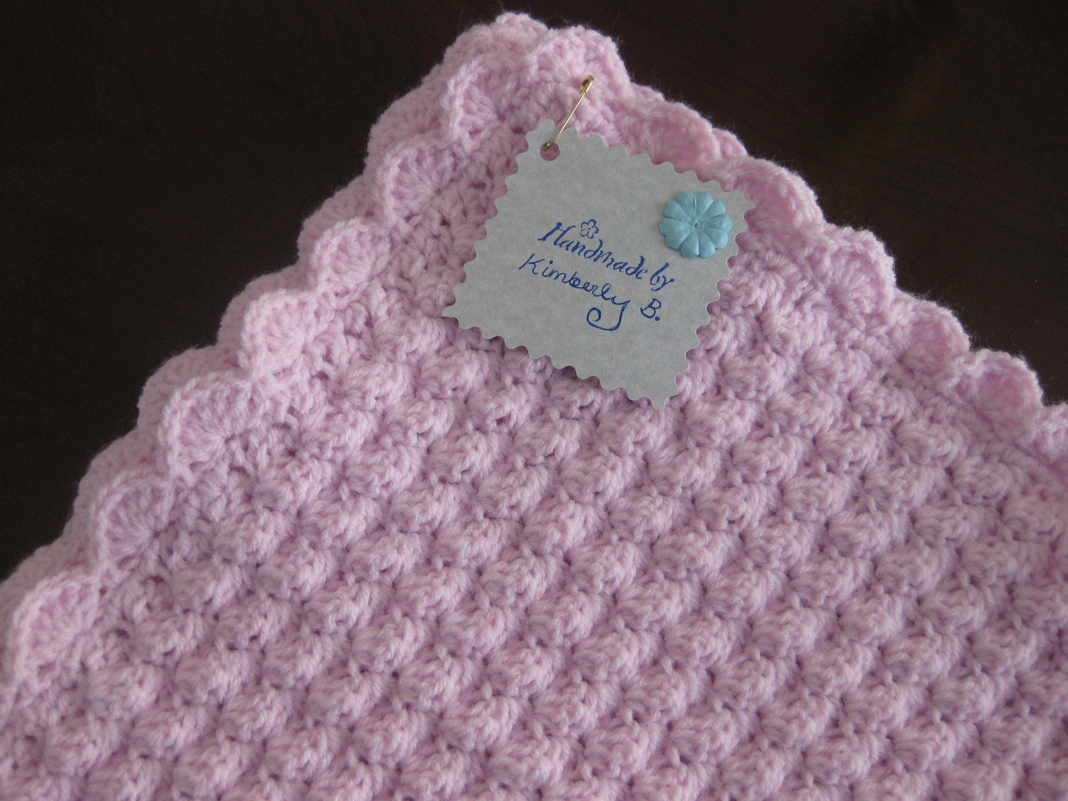 Puffy Pink Baby Blanket- Closeup
