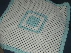 Green and Cream Baby Blanket